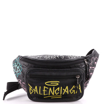 Balenciaga Graffiti Explorer Belt Bag Leather Medium