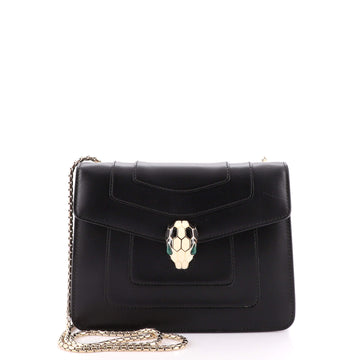 Bvlgari Serpenti Forever Square Shoulder Bag Leather Small