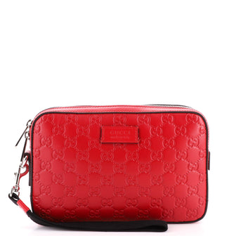 Gucci Ophidia Zip Wristlet Shoulder Bag GG Coated Canvas Small