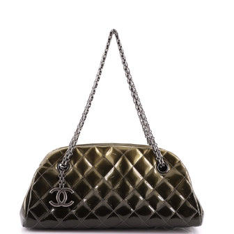 Chanel Just Mademoiselle Degrade Bag Quilted Patent Small