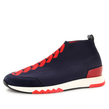 Hermes Women's Volo Sock Sneakers Knit Fabric with Leather