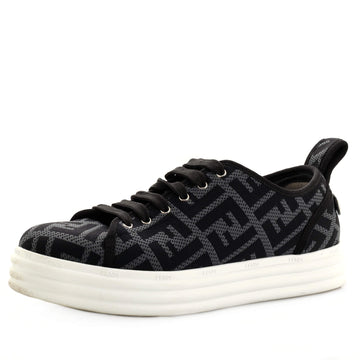 Women's Rise Low-Top Platform Sneakers Perforated Zucca Fabric