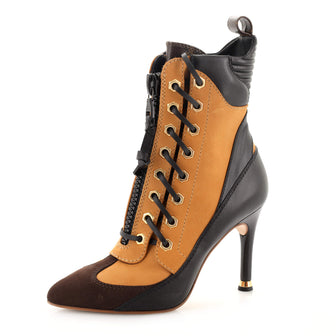 Louis Vuitton Monogram Womens Mid Heel Boots