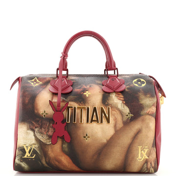 Louis Vuitton Speedy Handbag Limited Edition Jeff Koons Titian Print Canvas 30