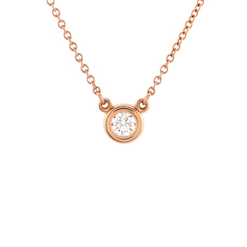 Tiffany & Co. Elsa Peretti Diamonds By The Yard Pendant Necklace 18K Rose Gold and Diamond 0.17CT