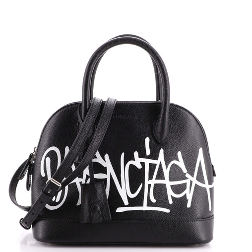 Balenciaga Graffiti Ville Bag Leather Small Black 1990117