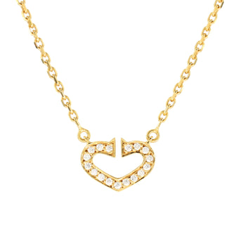 Cartier C Heart de Cartier Pendant Necklace 18K Yellow Gold with Pave Diamonds