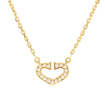 Cartier C Heart de Cartier Pendant Necklace 18K Yellow Gold with Pave Diamonds