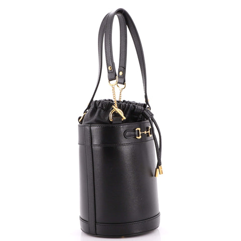 Gucci Horsebit 1955 Bucket Bag Leather Small Black 19901633
