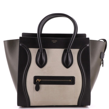 Celine Tricolor Luggage Bag Nubuck Mini