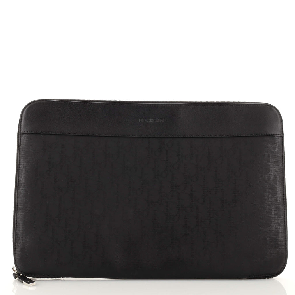 Christian Dior Homme Zip Laptop Sleeve Darklight Coated Canvas 199016