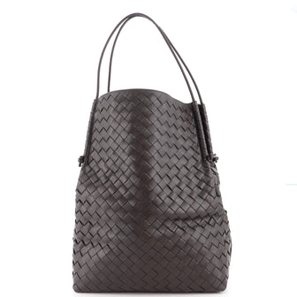 Bottega Veneta Knotted Handle Shopping Tote Intrecciato Nappa Medium
