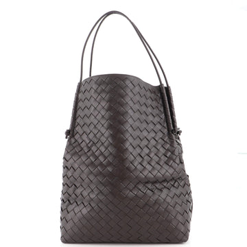 Bottega Veneta Knotted Handle Shopping Tote Intrecciato Nappa Medium