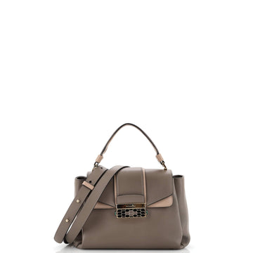 Bvlgari Serpenti Viper Top Handle Bag Leather Small