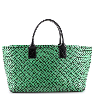 Bottega Veneta Cabat Tote Intrecciato Patent Medium