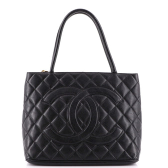 Chanel Medallion Tote Quilted Caviar