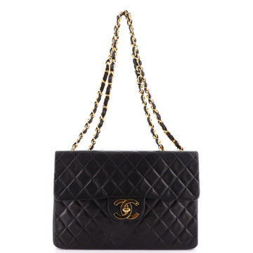 Chanel Vintage Classic Single Flap Bag Quilted Lambskin Maxi