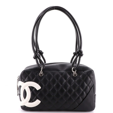Chanel Cambon Bowler Bag Quilted Leather Medium