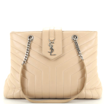 Saint Laurent LouLou Tote Matelasse Chevron Leather Large