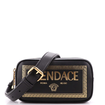 Versace x Fendi Fendace Logo Camera Bag Printed Leather