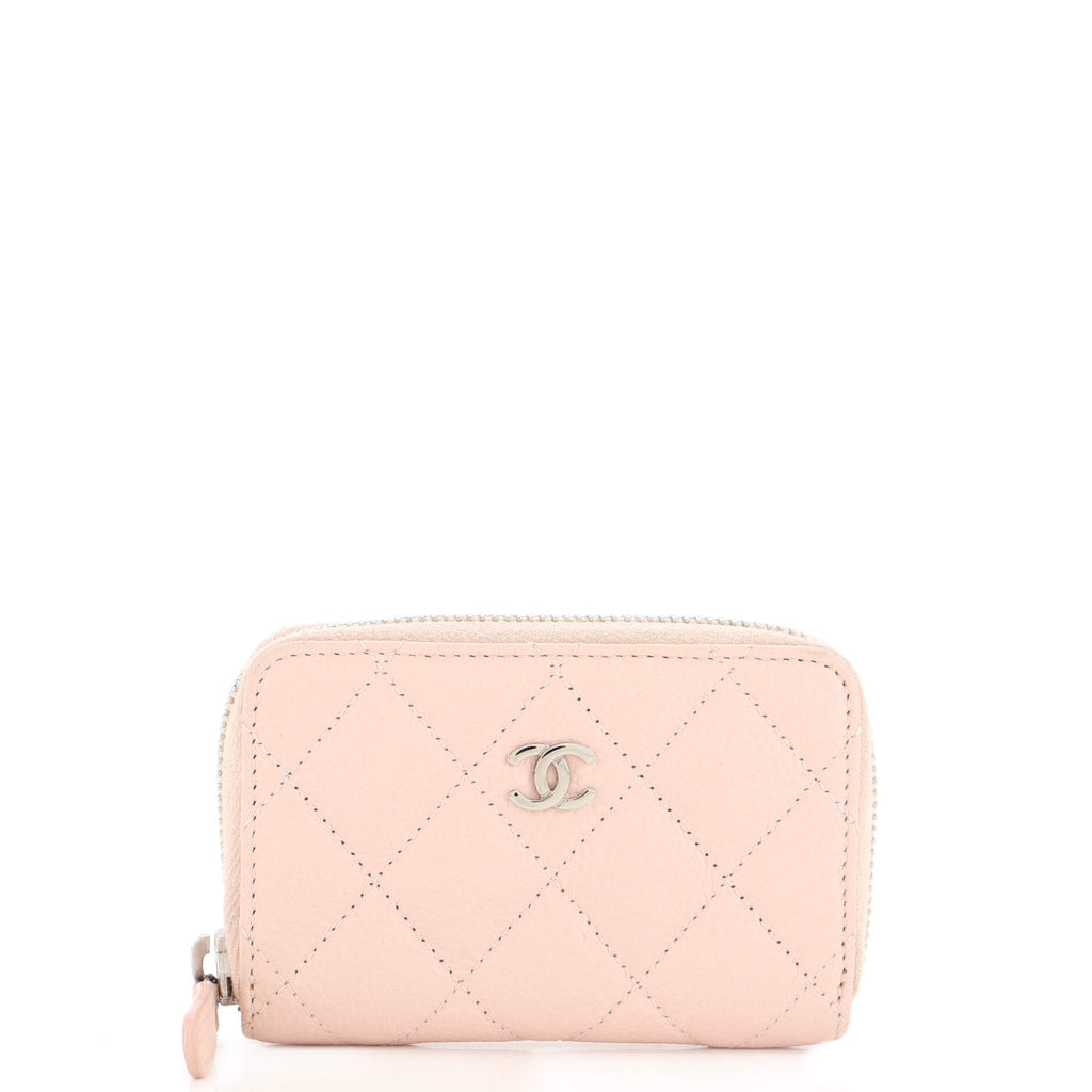 CHANEL Iridescent Caviar Quilted Zip Around Classic Coin Purse