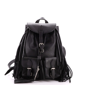 Saint Laurent Festival Backpack Fringe Leather Small