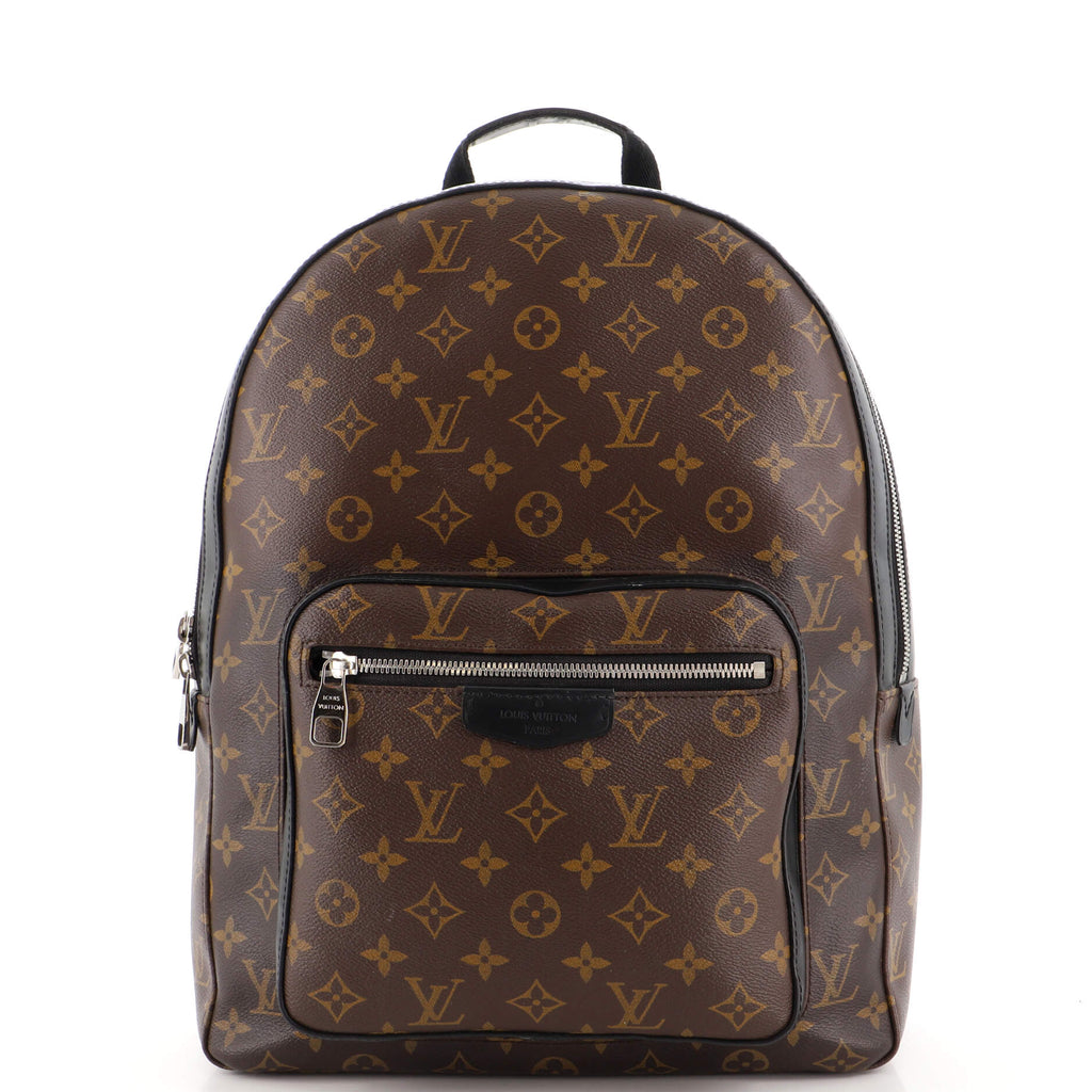 Louis Vuitton Josh Backpack Monogram Macassar Brown/Black in Coated Canvas/ Leather with Silver-tone - US