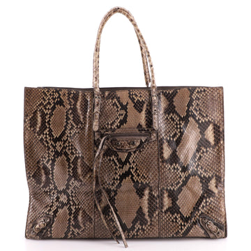 Balenciaga Papier A4 Classic Studs Bag Python