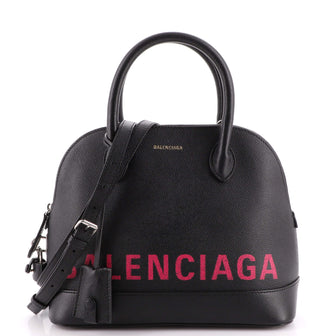 Balenciaga Logo Ville Bag Leather Small