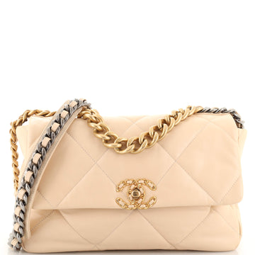 Chanel 19 Flap Bag Quilted Leather Large