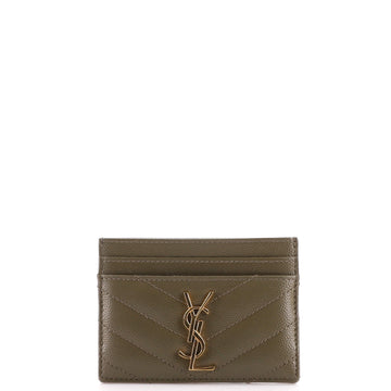 Saint Laurent LouLou Card Holder Matelasse Chevron Leather