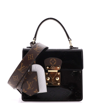 Louis Vuitton Spring Street NM Handbag Monogram Vernis with Monogram Canvas and Epi Leather