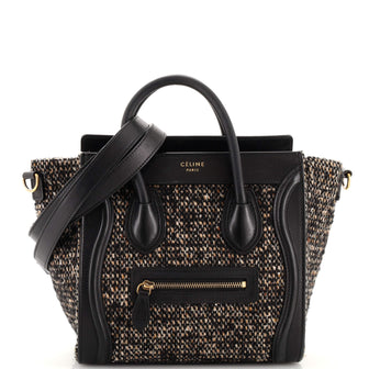 Celine Luggage Bag Tweed Nano