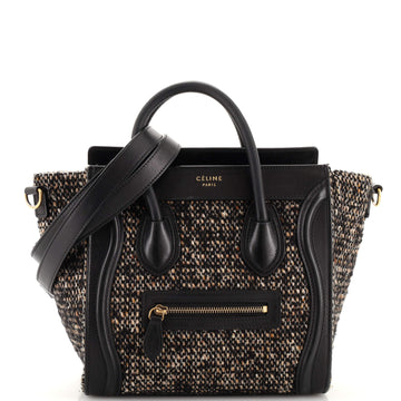 Celine Luggage Bag Tweed Nano