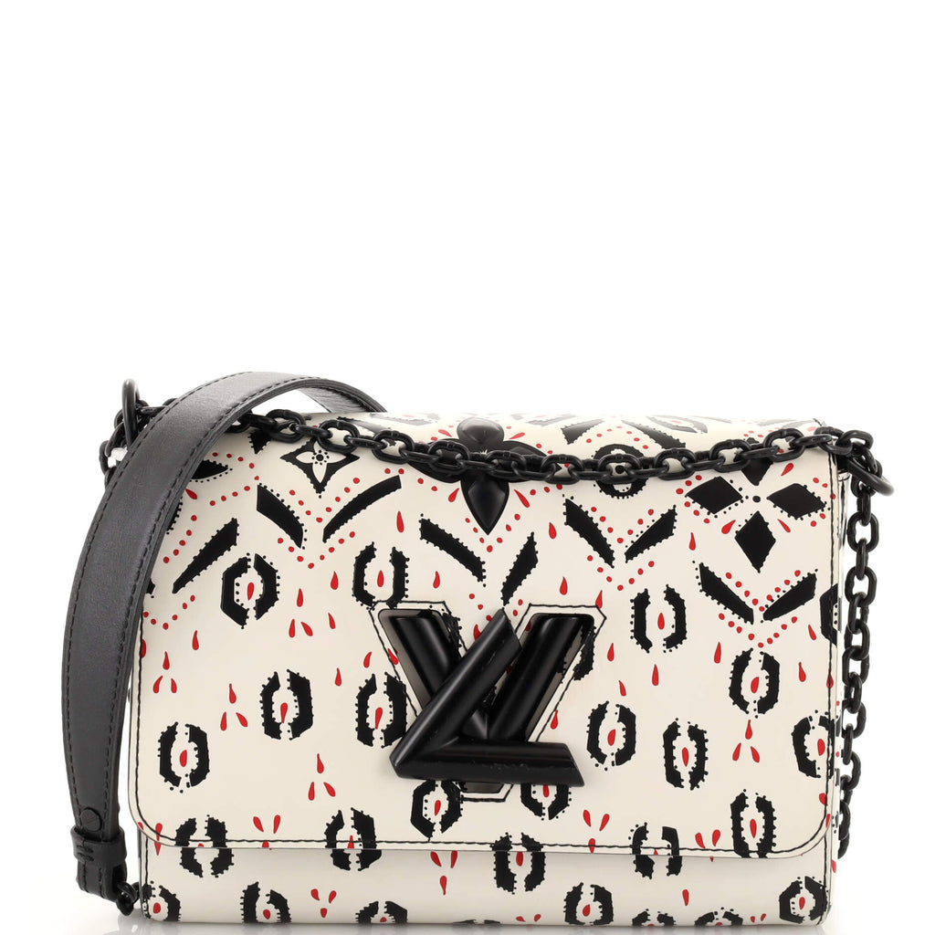 Louis Vuitton Twist Flap Shoulder Bag MM Black Leather for sale online