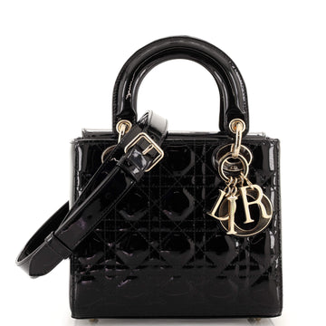 Christian Dior Lady Dior Bag Cannage Quilt Patent Small