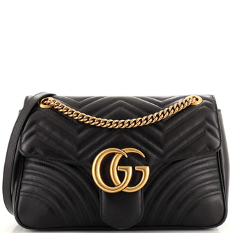 Gucci GG Marmont Flap Bag Matelasse Leather Medium