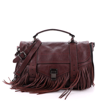 Proenza Schouler PS1 Fringe Satchel Leather Medium