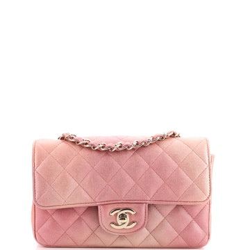 Chanel Classic Single Flap Bag Quilted Ombre Metallic Lambskin Mini