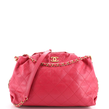 Chanel Double Chain CC Hobo Quilted Calfskin Medium
