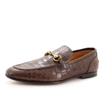 Gucci Men's Jordaan Loafers Crocodile