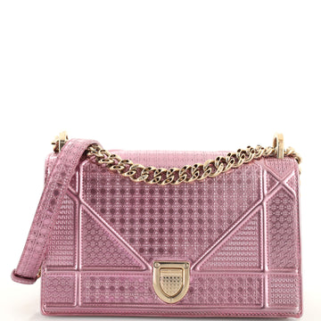 Christian Dior Diorama Flap Bag Cannage Embossed Calfskin Small