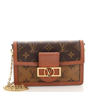 Louis Vuitton Dauphine Chain Wallet Reverse Monogram Canvas