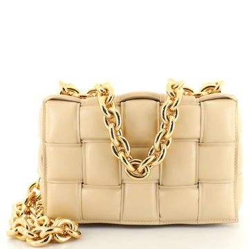 Bottega Veneta Cassette Chain Crossbody Bag Padded Maxi Intrecciato Leather