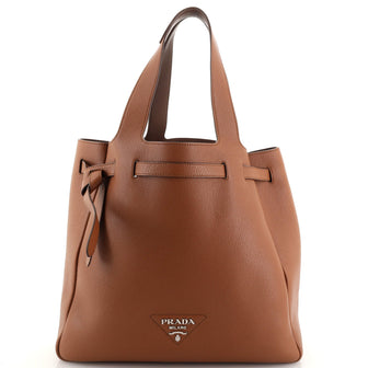 Prada Flou Dynamique Belted Tote Leather Medium