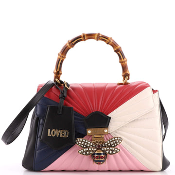 Gucci Queen Margaret Top Handle Bag Multicolor Quilted Leather Medium