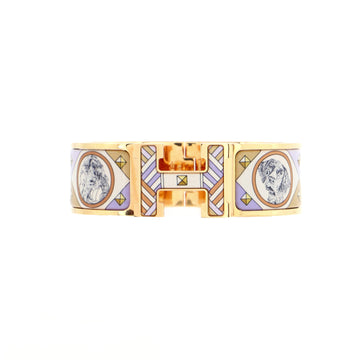 Hermes Clic Clac H Bracelet Printed Enamel Wide