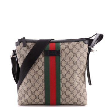 Gucci Web Messenger Bag GG Coated Canvas Medium