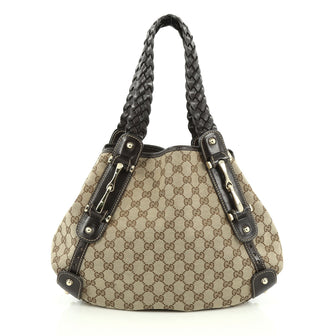 Gucci Pelham Shoulder Bag GG Canvas Small Brown