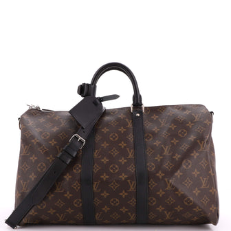 Louis Vuitton Keepall Bandouliere Bag Macassar Monogram Canvas 45